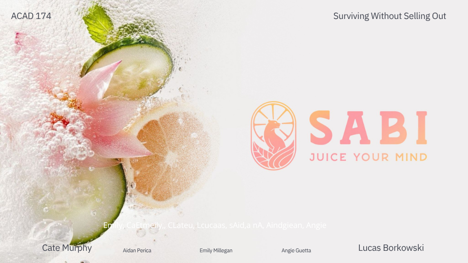 Sabi Juice project slide